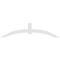 Ekena Millwork Archdale Architectural Grade PVC Gable Bracket, 108"W x 27"H x 6"D x 6"F, 6/12 Pitch GBP108X27X0606ARC00 - alternate 2
